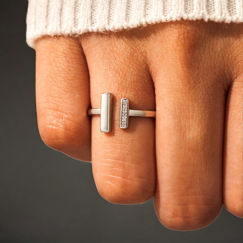 Silver Thick & Thin Ring