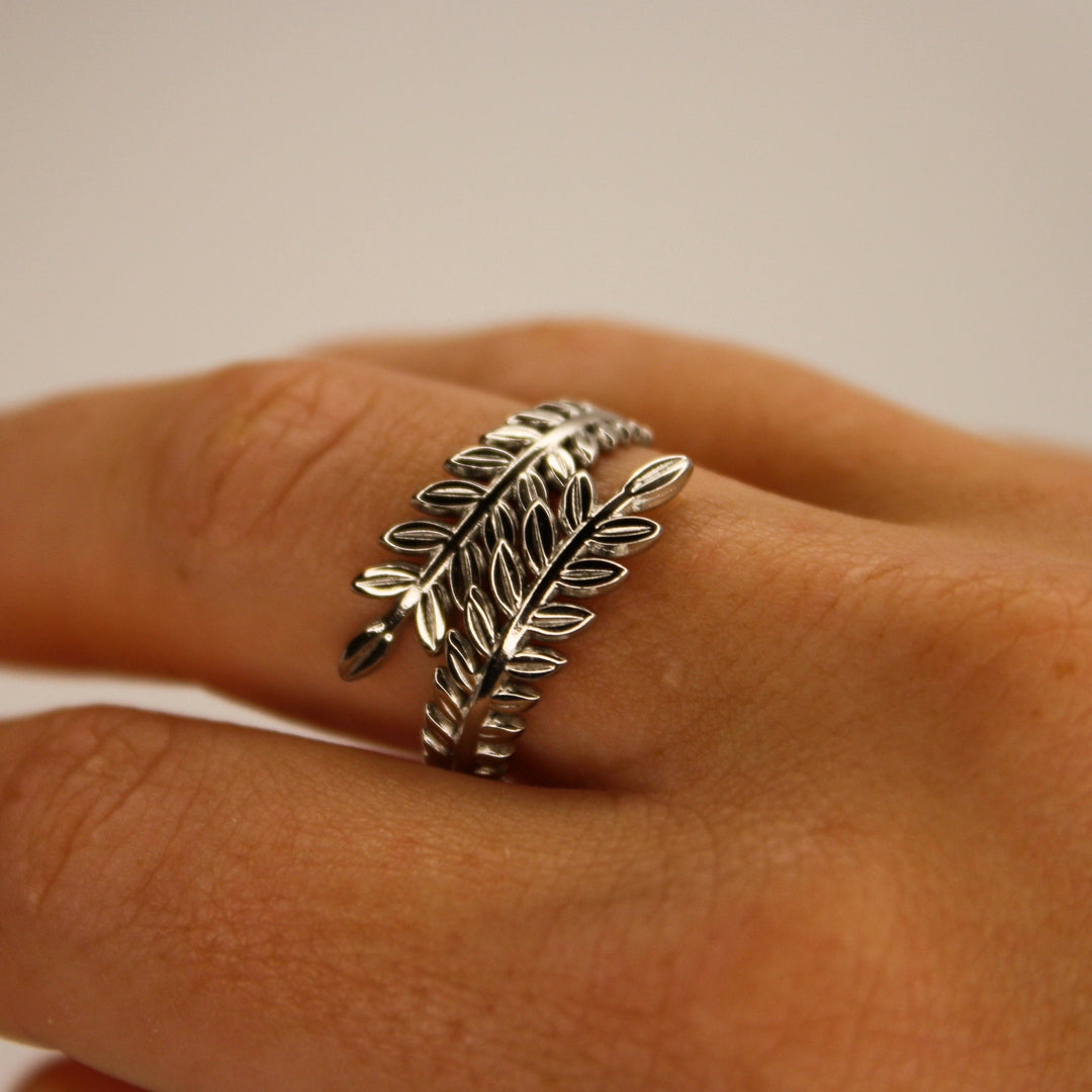 Silver nature's canopy ring - LOVINGEMS