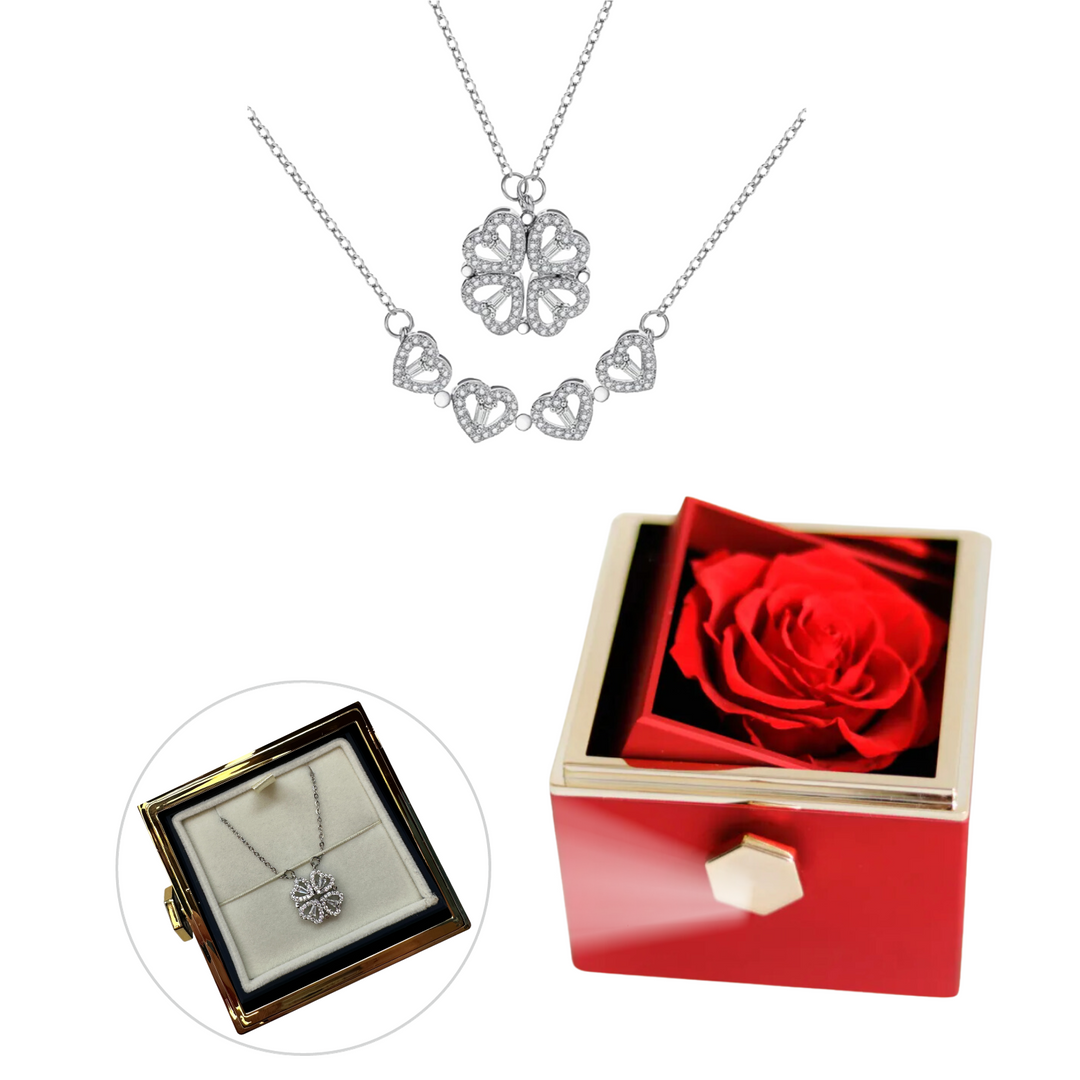 Charm Blossom™ Eternal Rose Necklace Box – Urban Luxe Lifestyle™